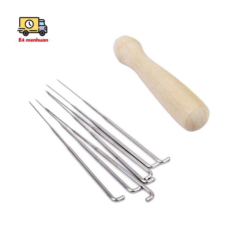 7 kim chọc len nỉ và tay cầm bằng gỗ cho người mới bắt đầu
