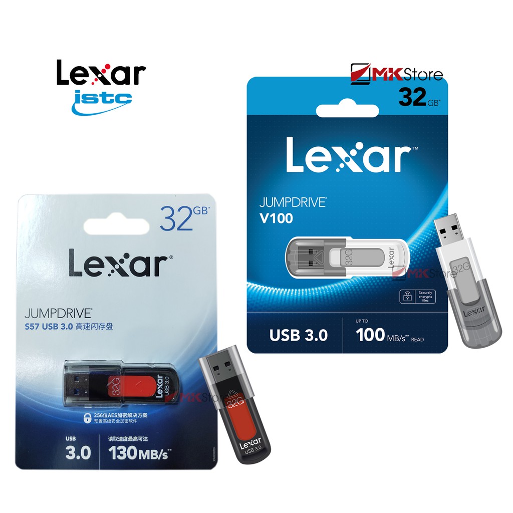 USB 32Gb Lexar Jumdrive S57 / V100 USB 3.0