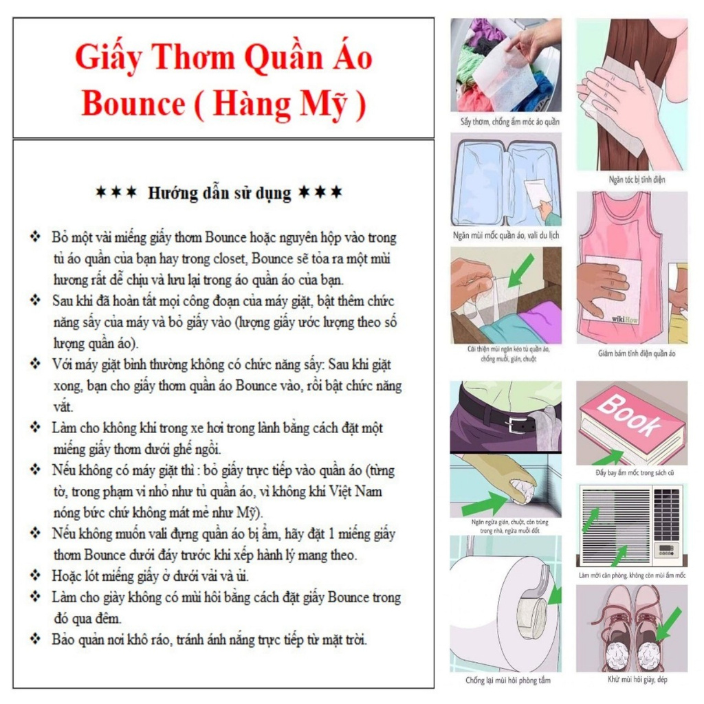 Giấy Thơm Quần Áo Bounce Của Mỹ - NK