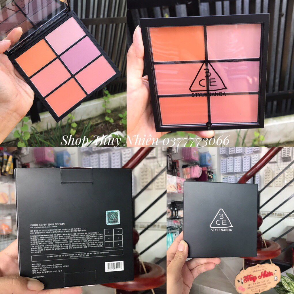 Bảng Phấn Má Hồng 6 Ô 3CE Pro Multi Blush Color Palette