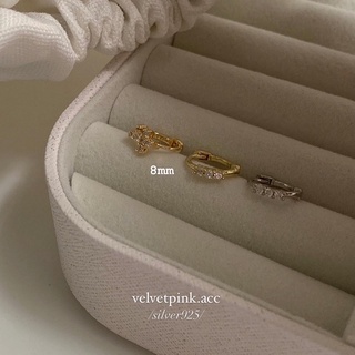 /velvetpinkacc/ khuyên tai tròn đính hạt