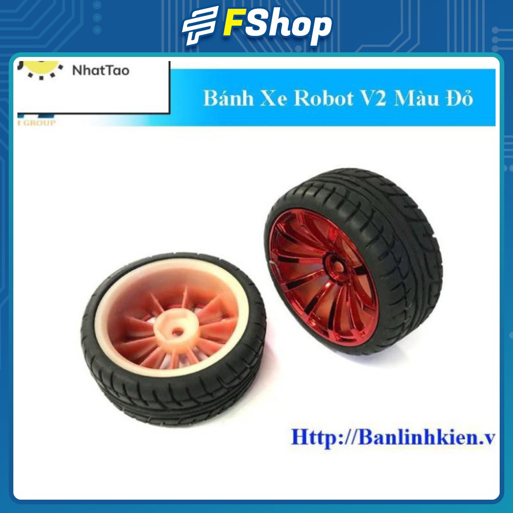 [Sale] Bánh Xe Robot V2 Màu Đỏ