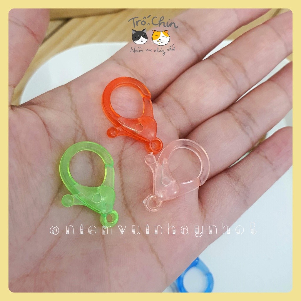 Móc càng cua nhựa 2 size 35*25mm và 25*18mm ứng dụng làm đồ Handmade