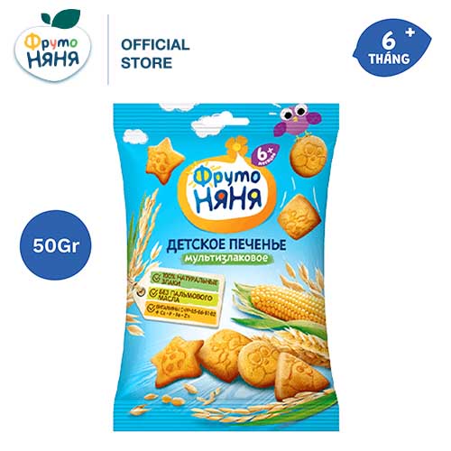 Bánh quy ăn dặm ngũ cốc Frutonyanya 50g