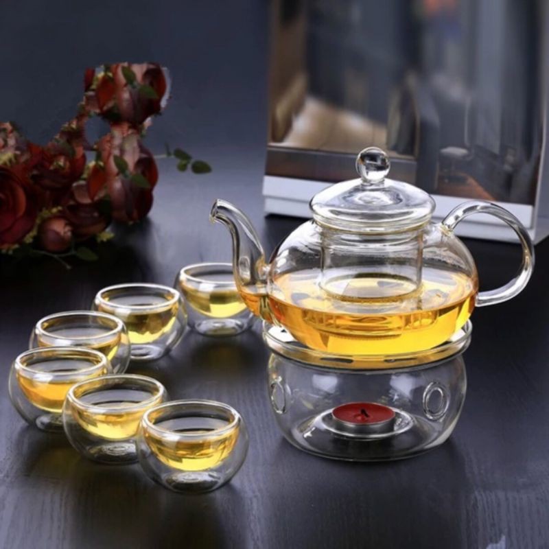 bộ ấm chén thuỷ tinh