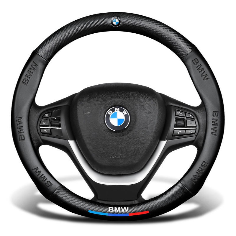 Bọc vô lăng ô tô BMW bằng sợi carbon cao cấp cho F30 F20 F10 E34 E46 E60 E90 E36 X1 X3 X5 G20 G30