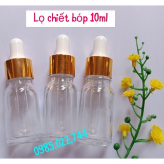 COMBO 100 lọ chiết tinh dầu 10ml thủy tinh