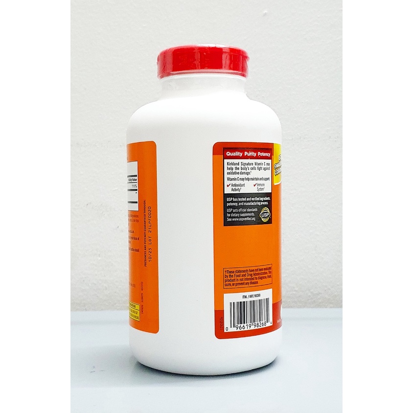 Viên Uống Bổ Sung Vitamin C 1000 mg chai 500 viên hãng Kirkland từ Mỹ