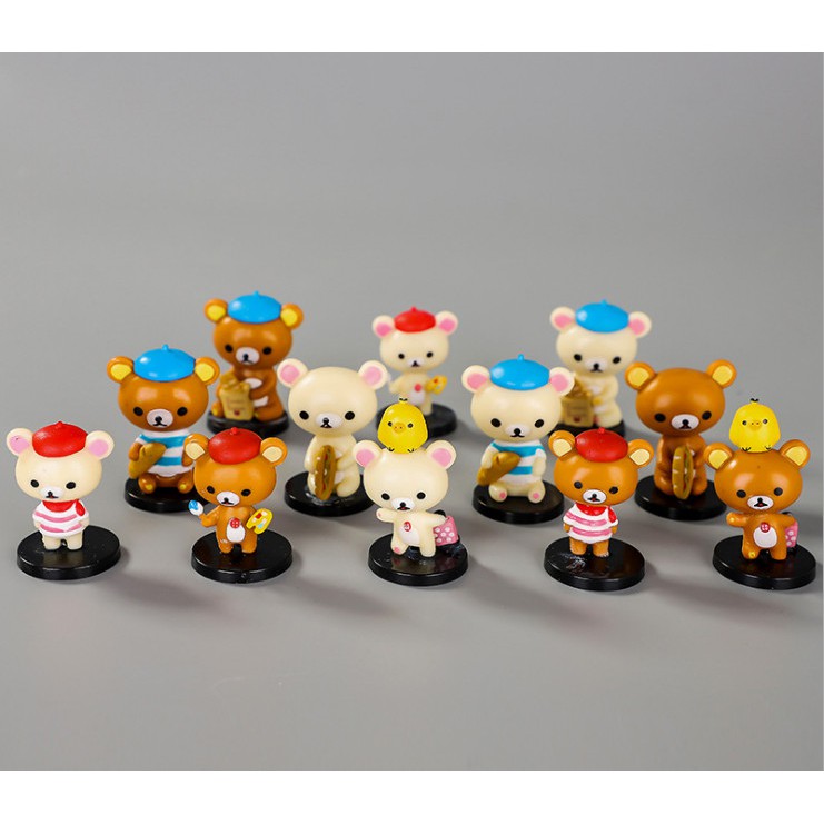 Mô hình tượng gấu dễ thương trang trí bàn làm việc quà tặng trang trí