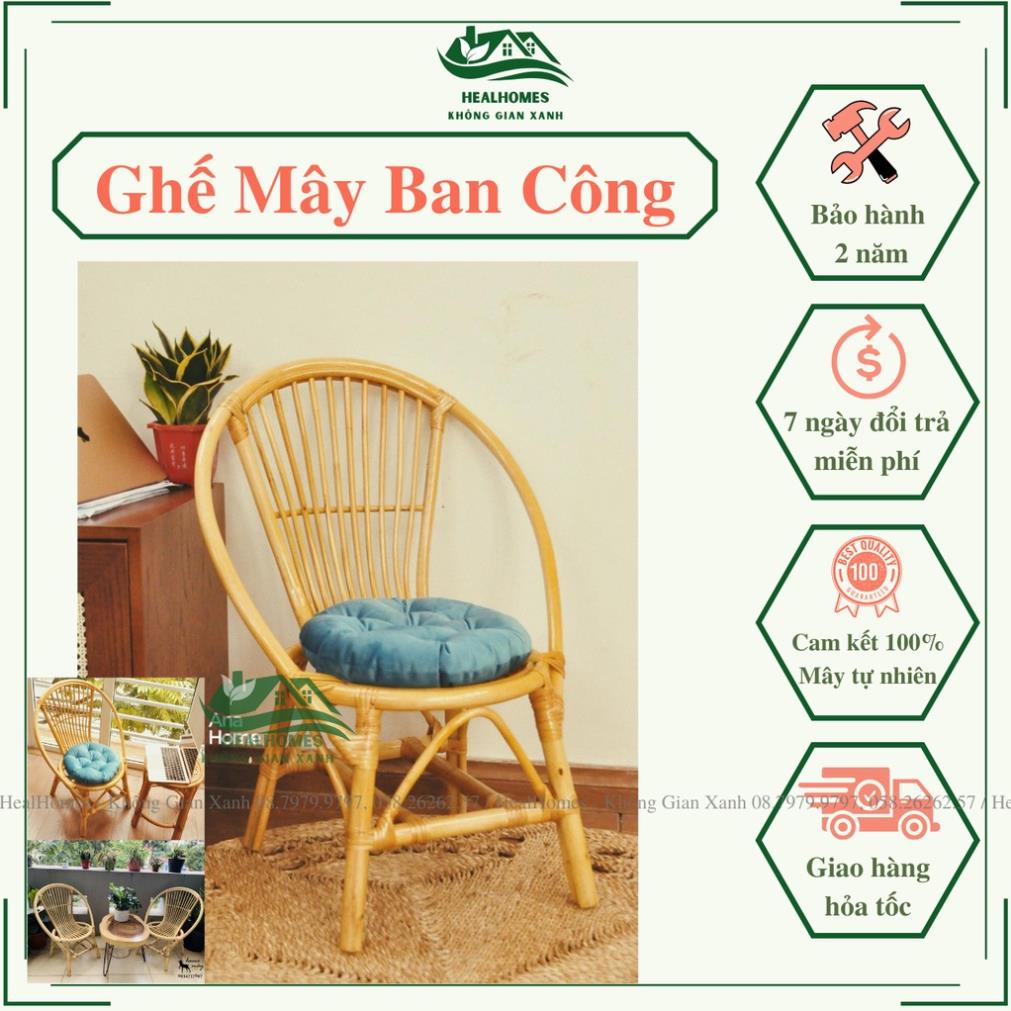 Ghế lười thư giãn cao cấp mây con sò, decor homestay ban công, trang trí phòng khách sân vườn quán cafe Vip / HealHomes