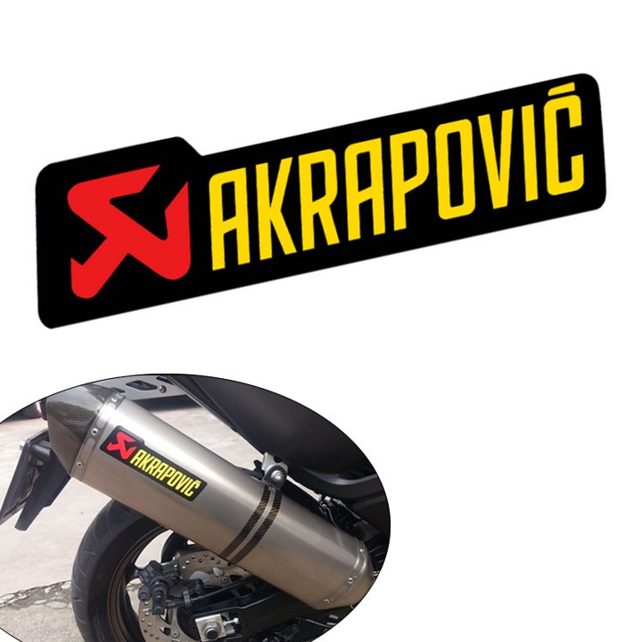 Tem Decal AKPAPOVIC Dán Trang Trí Xe