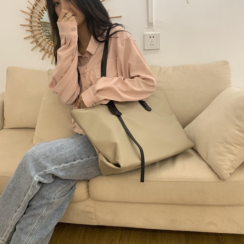 Túi tote IELGY vải oxford cỡ lớn phong cách cổ điển cho nữ