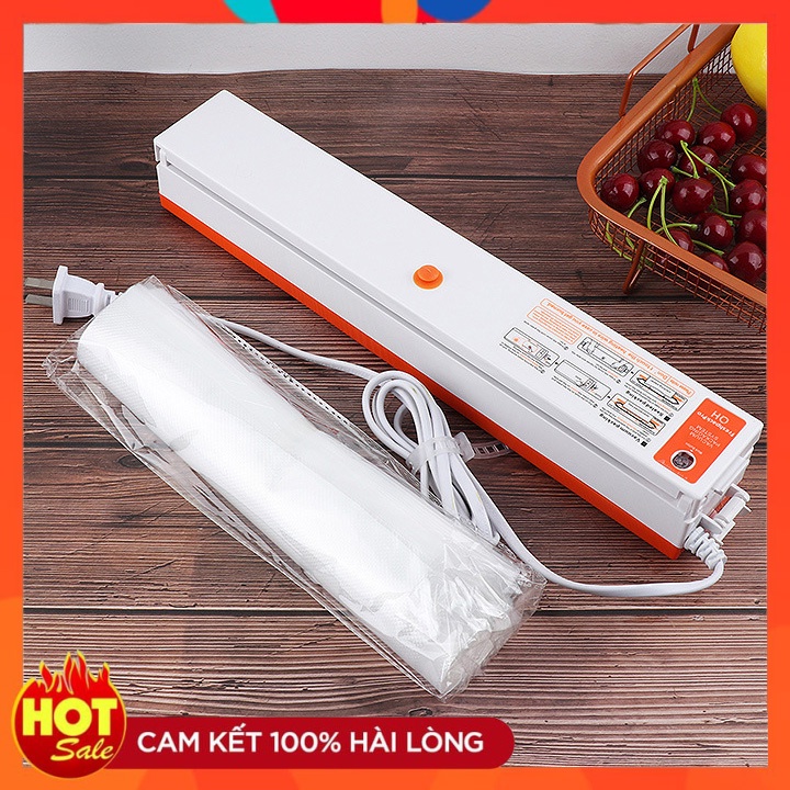Máy hút chân không mini , hàn miệng túi, tặng kèm 10 túi nilon, hút chân không bảo vệ thực phẩm tiện lợi cho gia đình