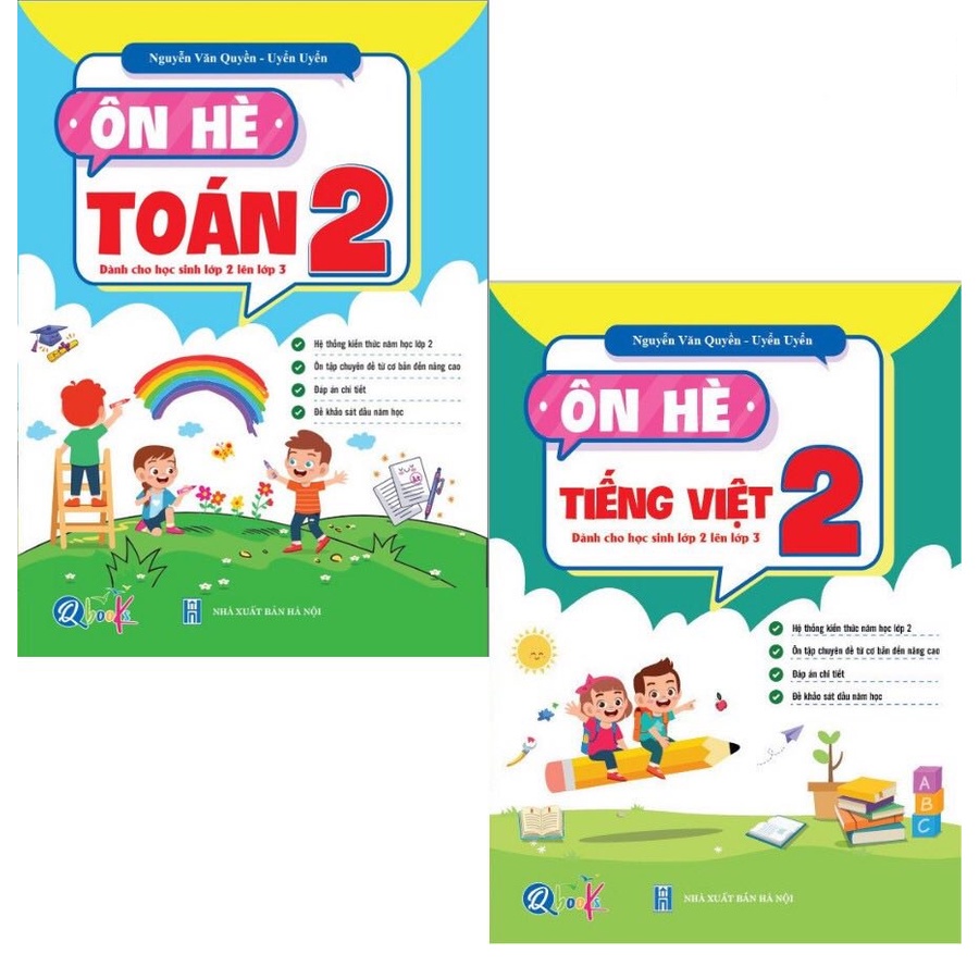 Sách - Combo Ôn Hè Toán và Tiếng Việt 2 - Dành cho học sinh lớp 2 lên lớp 3