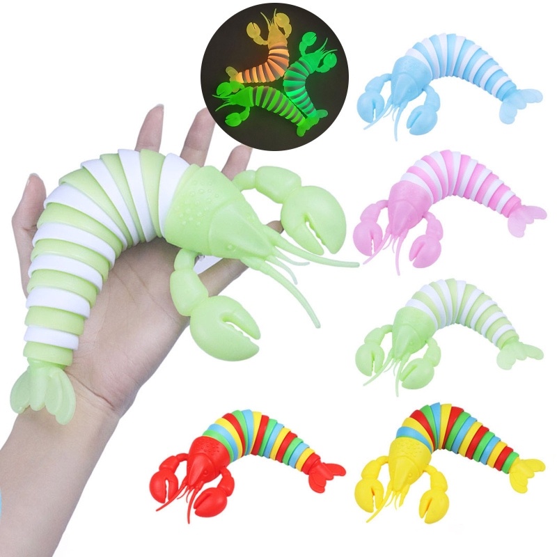 Đồ Chơi Squishy Hình Con Sâu Bướm Dễ Thương Phát Sáng