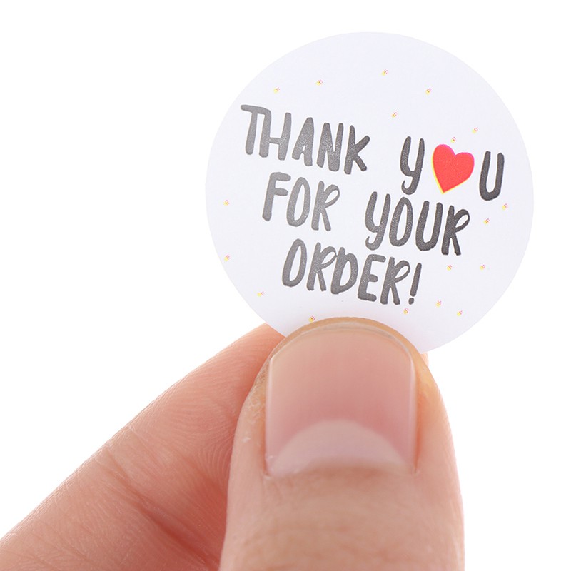 Cuộn 500 Miếng Dán Chữ Thank You Trang Trí Quà Tặng