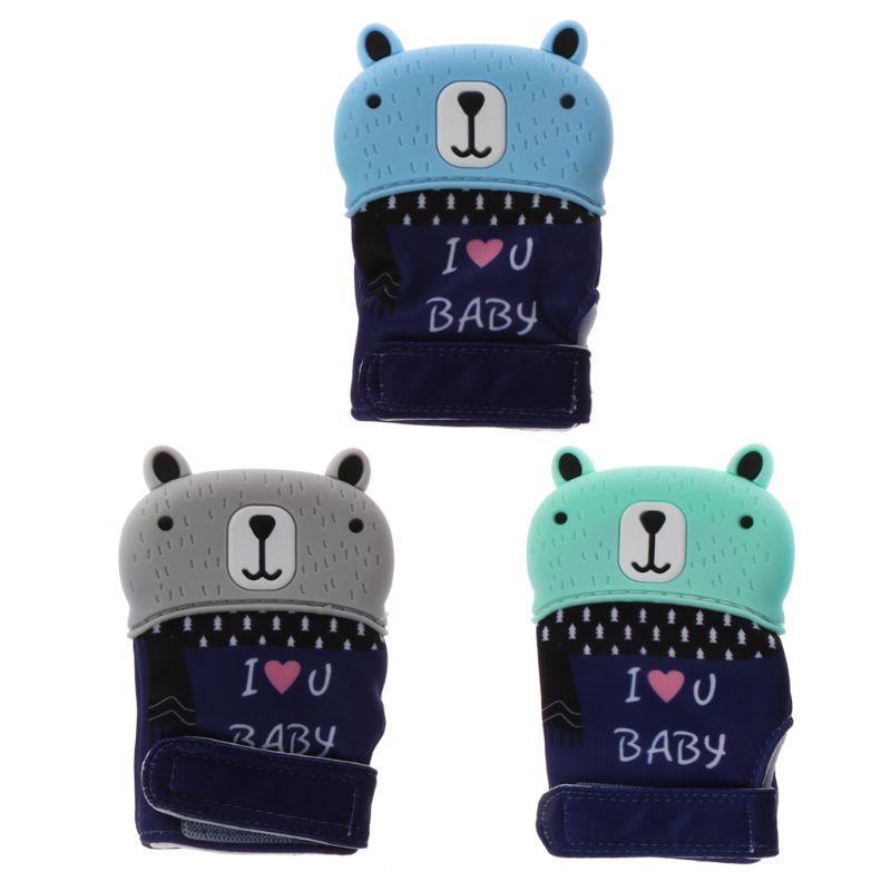 Găng Tay Ngậm Mọc Răng Kiểu Hoạt Hình Dễ Thương Cho Bé