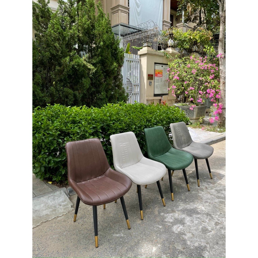 Bộ bàn ăn chân chân thép sơn tĩnh điện mặt đá Ceramic chân X kết hợp ghế loft