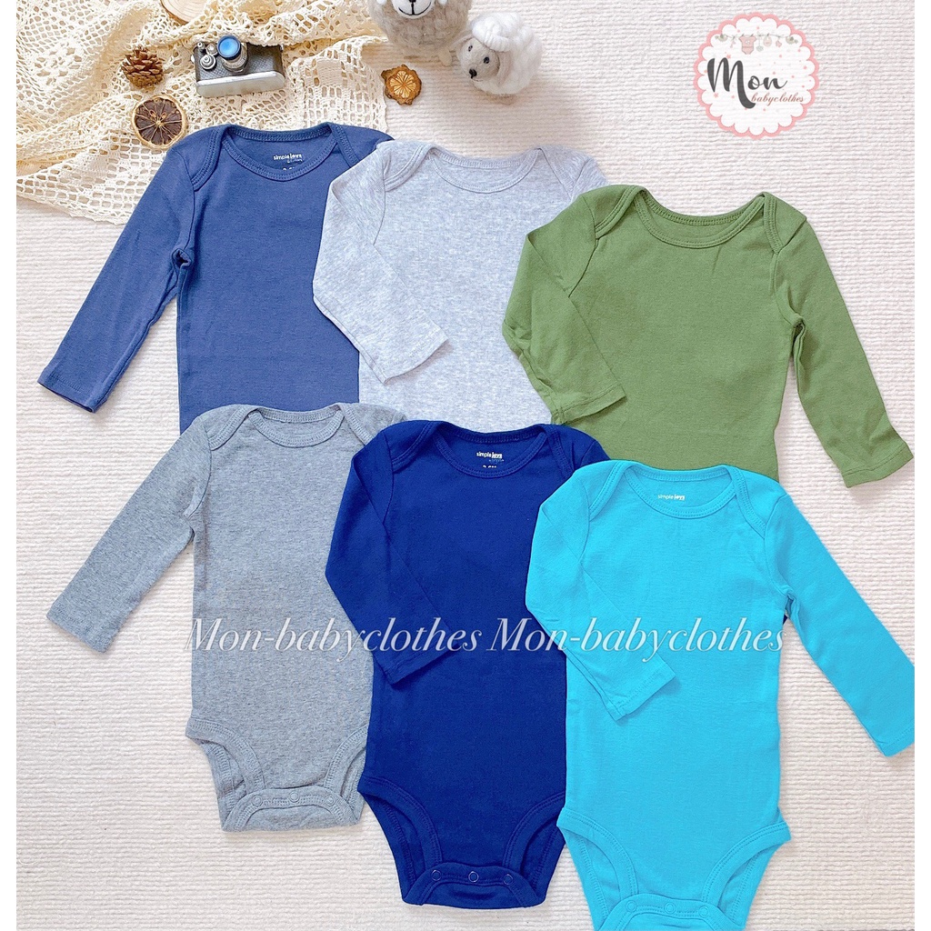 ÁO Body dài tay cotton mềm mịn cho bé