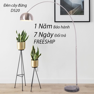 Đèn cây đứng trang trí phòng khách d520 - kiểu dáng bow sang trọng - cong cần câu - tặng kèm bóng led - hàng cao cấp