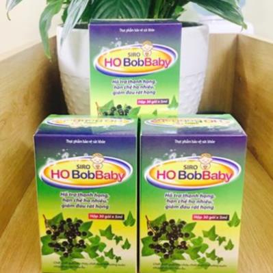 SIRO HO BOBBABY – Hỗ trợ giảm ho khan, ho lâu ngày do viêm họng, viêm phế quản (Hộp 30 gói)