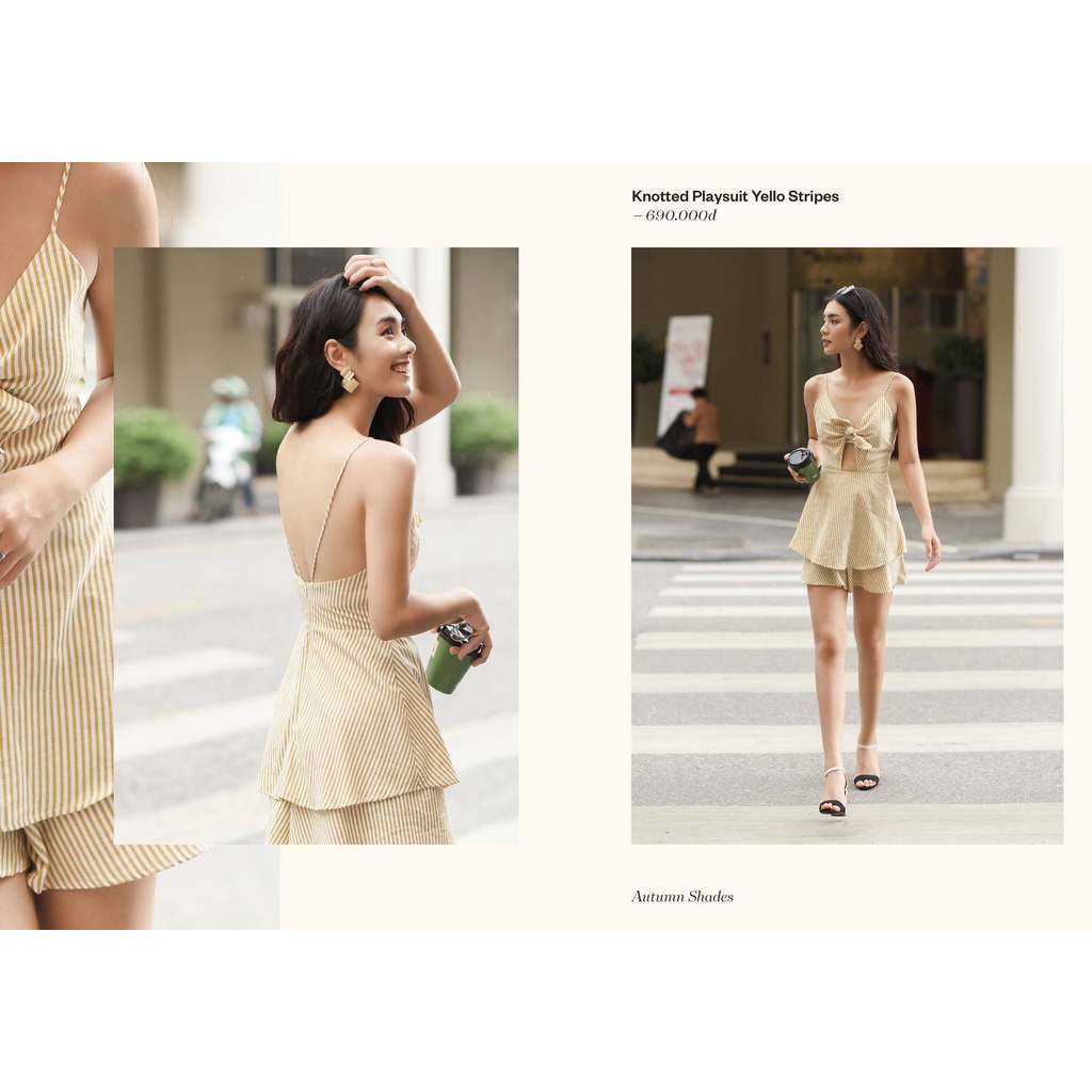 Playsuit sọc cột nơ ngưc | BigBuy360 - bigbuy360.vn
