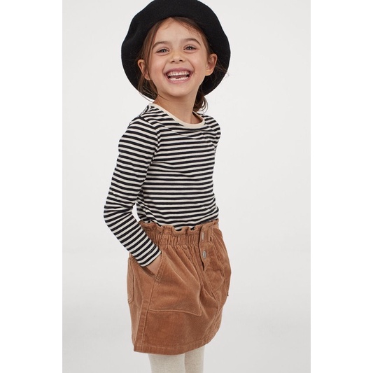 Chân Váy Nhung Bé Gái Nâu Beige HaM(cắt tag)