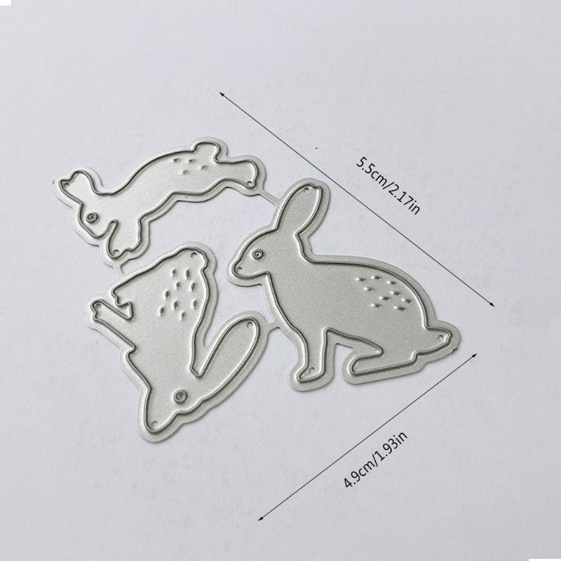 Khuôn Cắt Giấy Làm Từ Kim Loại Hình Thỏ Trang Trí Scrapbook