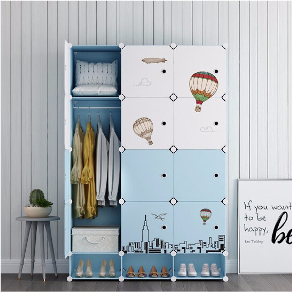 TỦ NHỰA GHÉP 12 NGĂN VÀ 3 NGĂN GIÀY