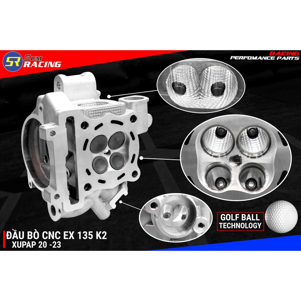 ĐẦU BÒ EXCITER FORGET CNC &amp;  suppap 24-27 &amp; 20-23 &amp; 22-25 SUM RACING ( K2)