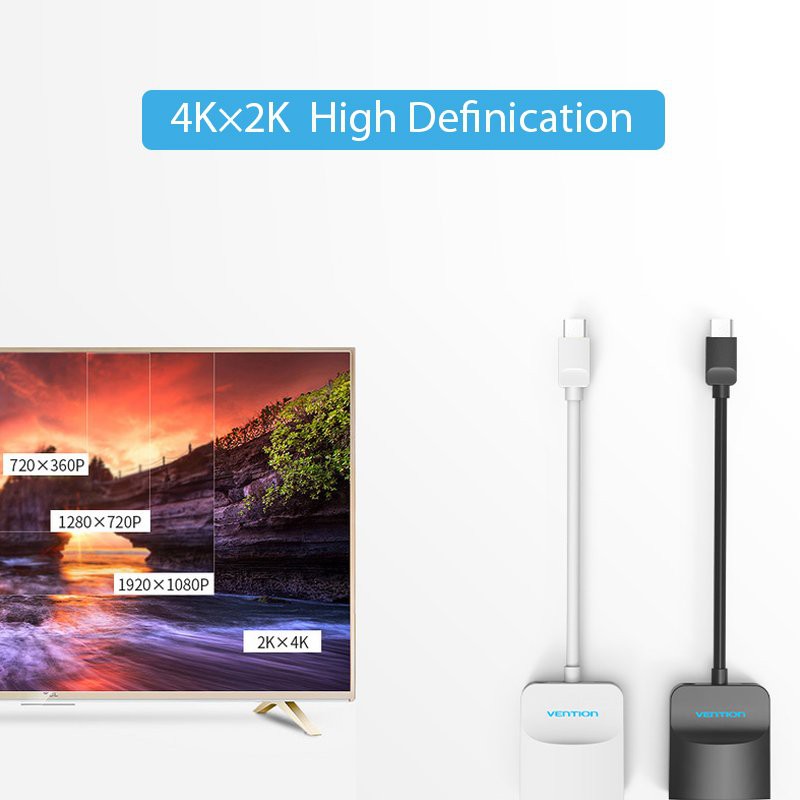 [Mã 55ELSALE1 giảm 7% đơn 300K] Cáp chuyển đổi USB Type C to HDMI Vention TDCBB