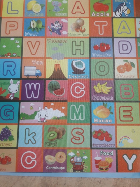 Bộ thảm mút xốp chữ cái và hình sinh động