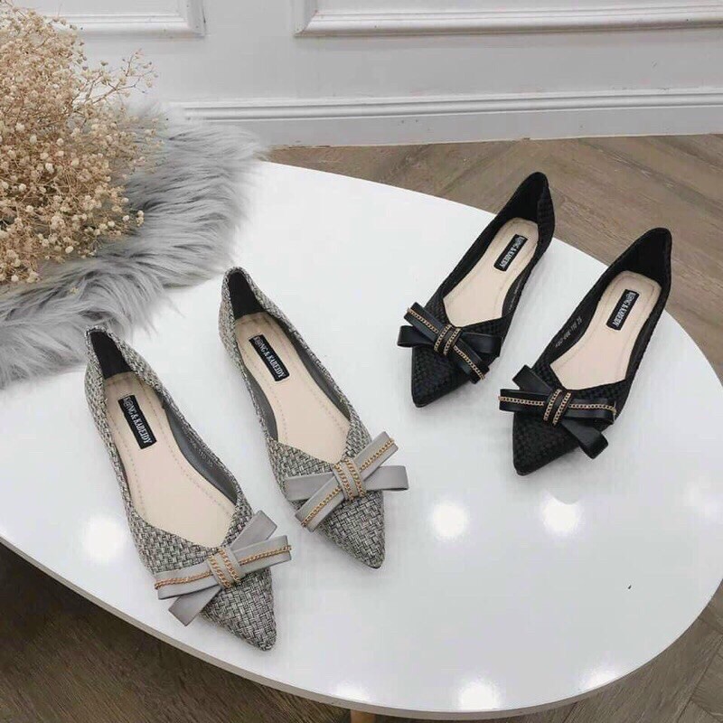 Giầy bệt nơ xích mũi nhọn siêu xinh | BigBuy360 - bigbuy360.vn