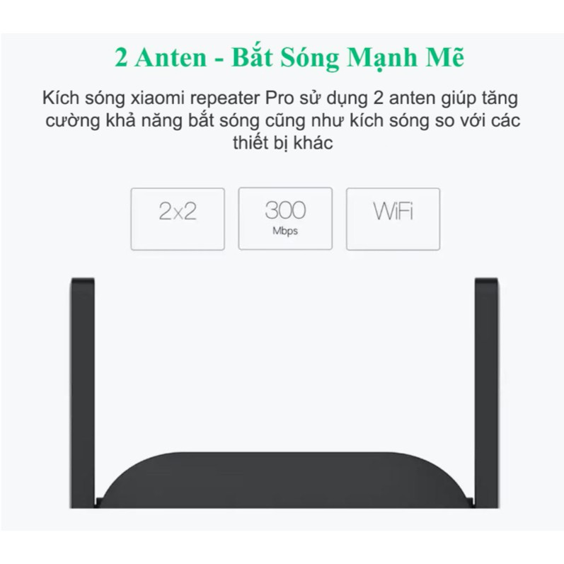 Kích sóng wifi Xiaomi Pro Mi Wifi Repeater Pro phiên bản mới 300Mbps , thiết bị mở rộng sóng wifi Xiaomi | WebRaoVat - webraovat.net.vn