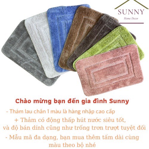 Thảm chùi chân 1 màu hàng Cao Cấp thấm hút cực tốt