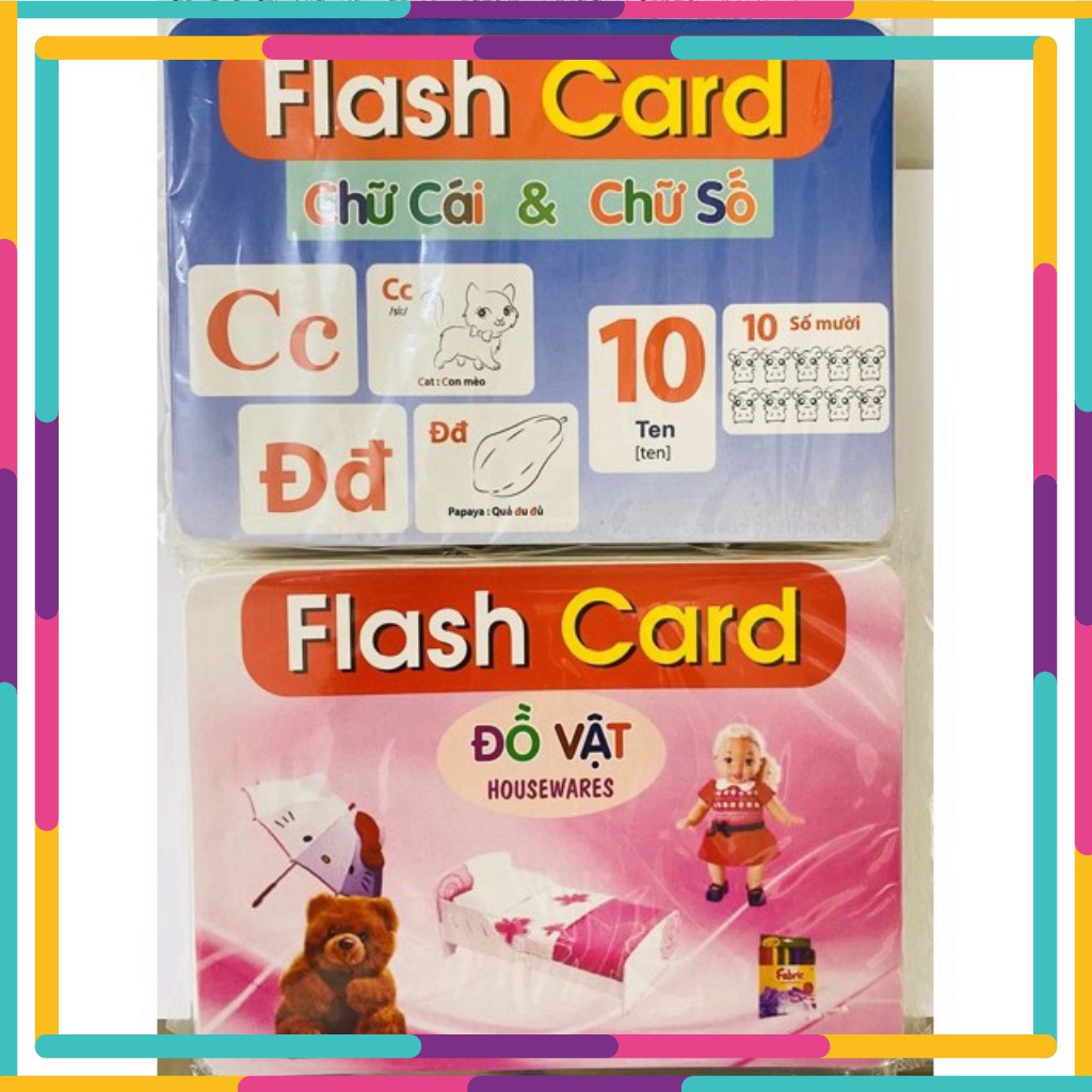 GO' 123' Bộ Thẻ Học Thông Minh 15 Chủ Đề loại to song ngữ tiếng Anh loại chuẩn Glenn Doman Flashcard cho bé từ 0-6 tuổi 