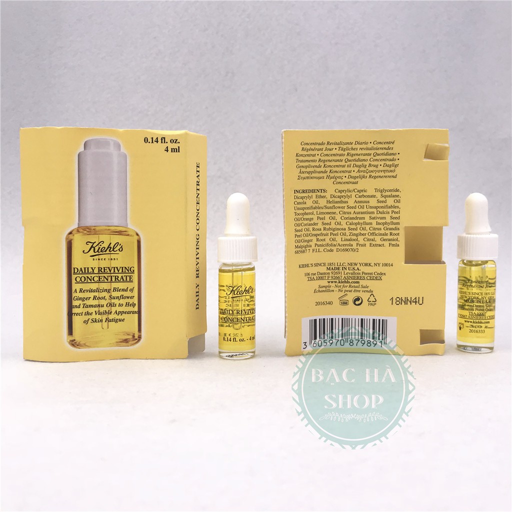 Kiehl's / Kiehls Tinh Chất Ngày Daily Reviving Concentrate 10ml