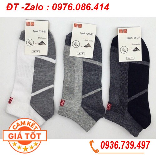 Combo 10 Tất Nam Uni Cổ Ngắn Xuất Nhật Cao cấp