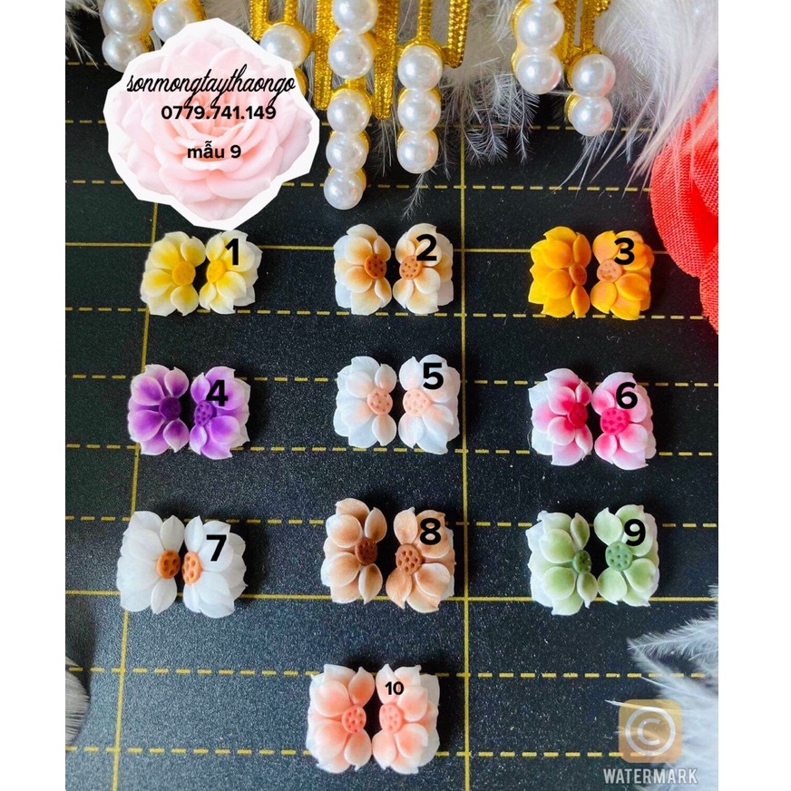 (hàng mới về)Hoa bột nail gắn móng tay dành cho Nail dễ thương