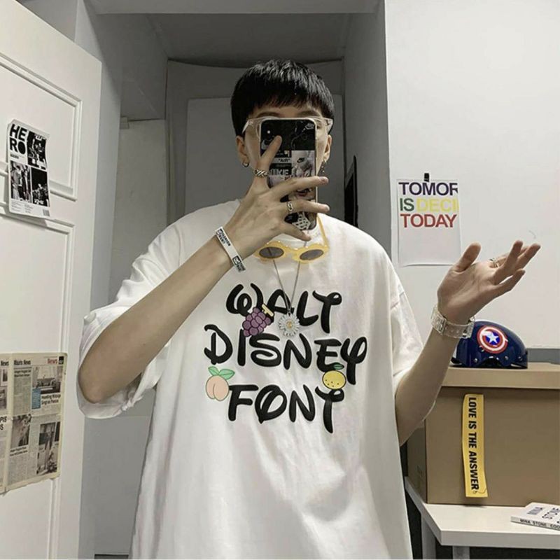 Áo thun tay lỡ Walt Disney Font 🥰🥰🥰😚☺