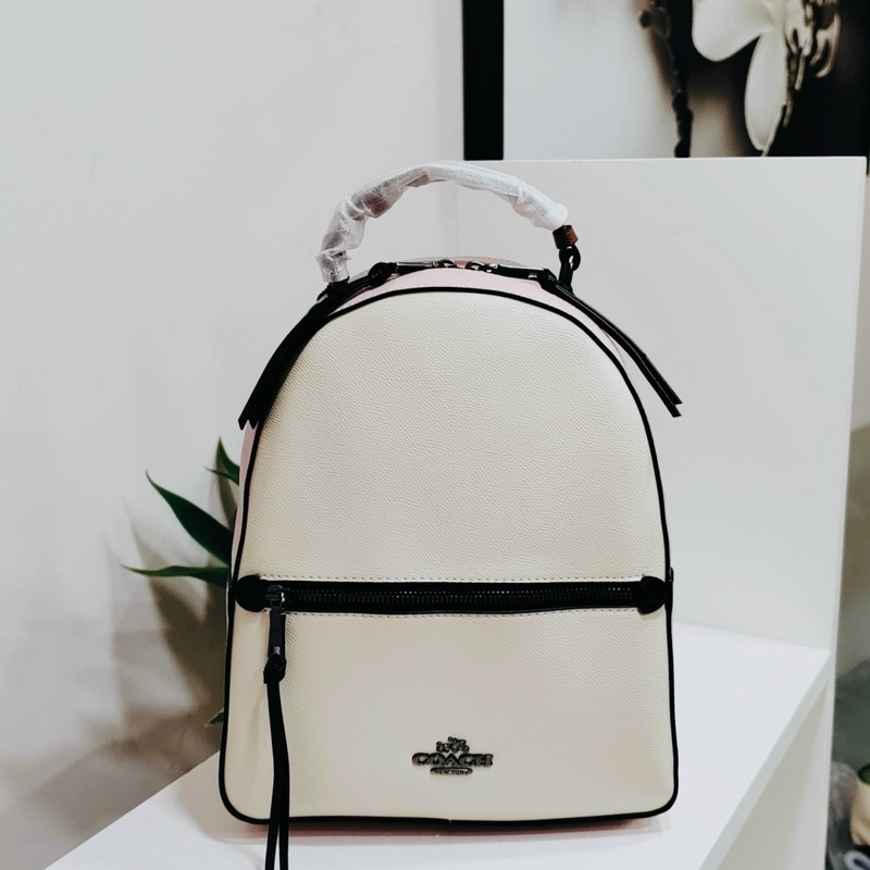 TNS - Balo form vuông siêu hottrend jordyn backpack-màu kem trơn phối hồng xinh và sang trọng