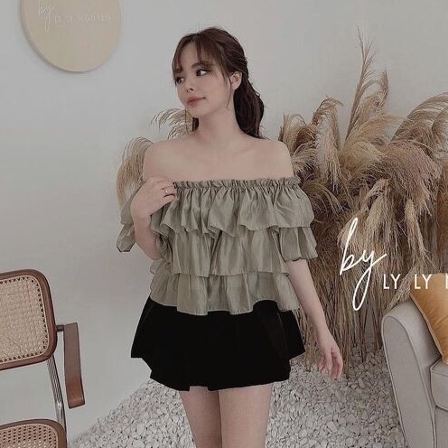 Áo tơ nhật bèo tầng xinh xắn