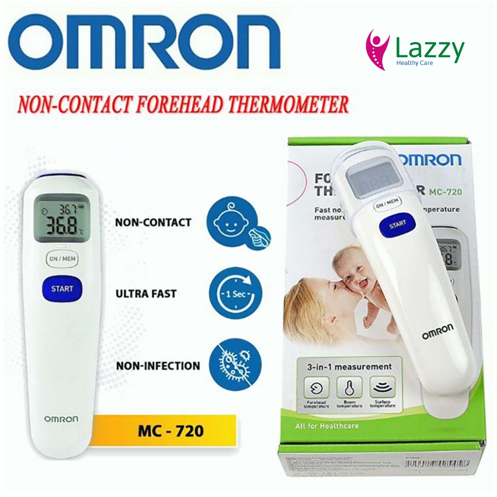 Nhiệt kế hồng ngoại, nhiệt kế điện tử OMRON MC720 đo nhiệt độ không tiếp xúc bảo hành 2 năm