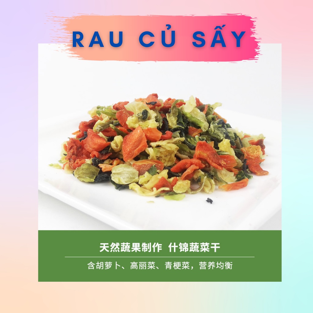 Rau củ sấy khô dành cho Hamster và thú nhỏ