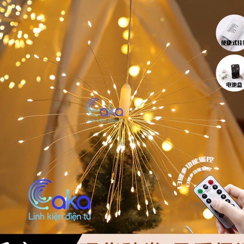 [TẶNG 4 PIN AA] ĐÈN LED PHÁO HOA TRANG TRÍ DECOR, TRANG TRÍ NHÀ CỬA