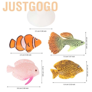 Set 4 Cá Giả Trang Trí Bể Cá Bằng Silicon