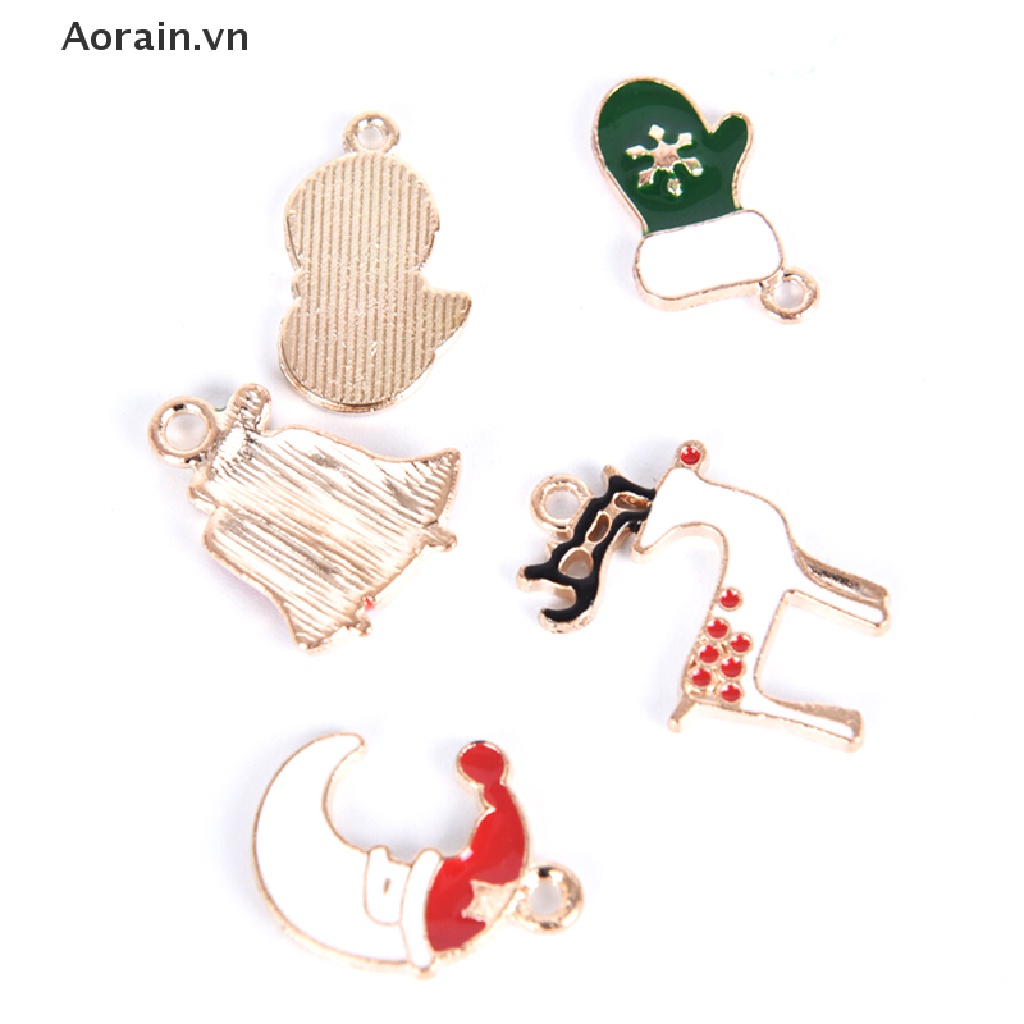 Bộ 20 Phụ Kiện Trang Trí Giáng Sinh Bằng Hợp Kim Tráng Men Xinh