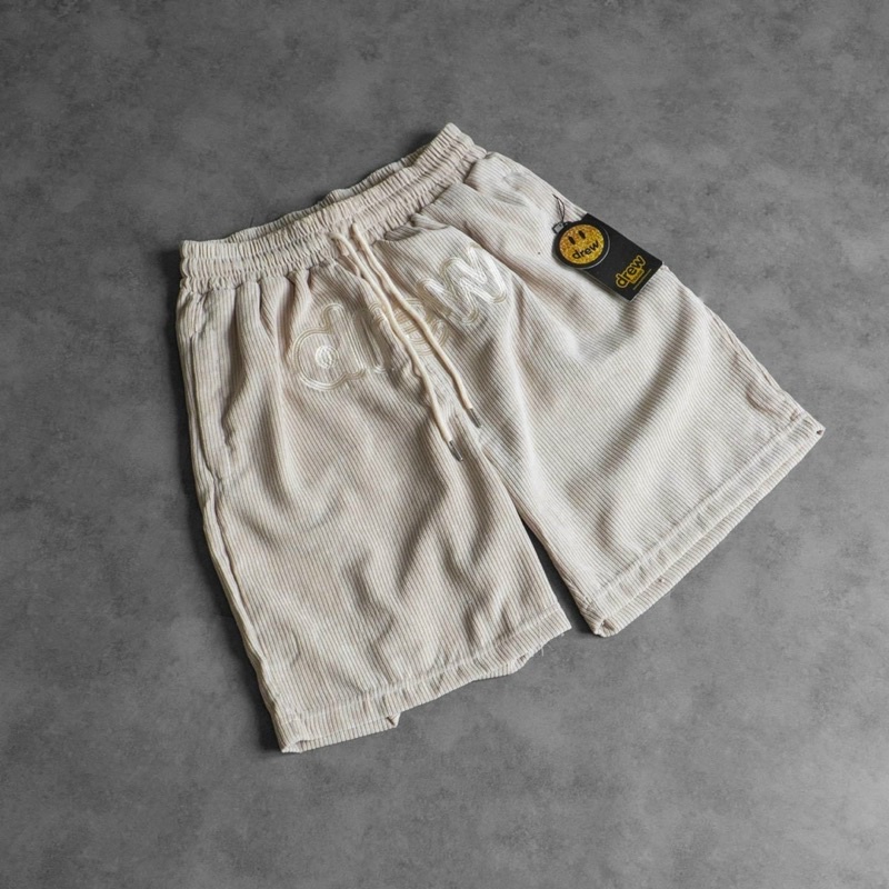 Quần short nhung thêu chữ quần đùi nam nữ unisex - Gin Store