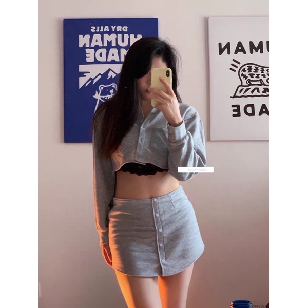 Set áo và chân váy thể thao kèm ảnh thật