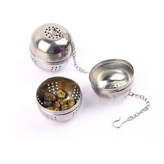 DỤNG CỤ LỌC PHA TRÀ HÌNH CẦU LÀM BẰNG INOX SÁNG BÓNG